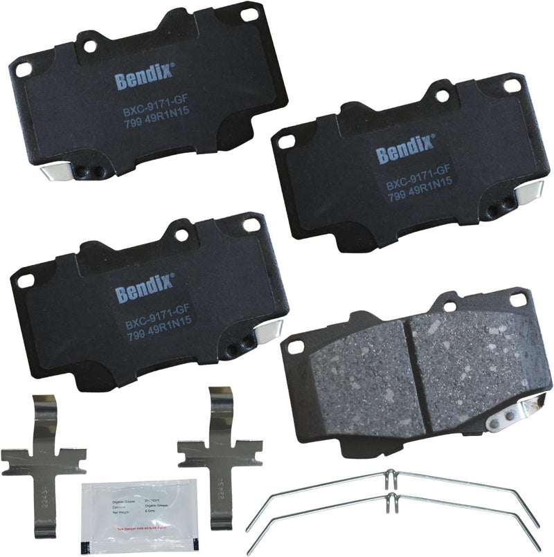 Bendix Priority1 CFC799 Ceramic Front Brake Pads for Toyota Tacoma 2004-1999 - Image 1